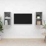 vidaXL Tv-wandmeubelen 2 st spaanplaat betongrijs, Minder dan 50 cm, Verzenden, Nieuw, Minder dan 100 cm
