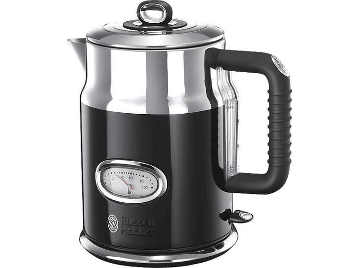 Russell Hobbs -  Retro 21671-70 Classic Noir, Witgoed en Apparatuur, Waterkokers, Nieuw, 1 tot 2 liter, Verzenden