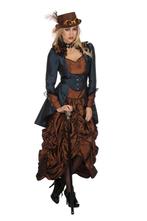 Steampunk Jurk Blauw, Verzenden, Nieuw