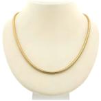 Gouden slangenschakel ketting | 45,5 cm (unisex), Ophalen of Verzenden, Gebruikt, Overige kleuren, Goud