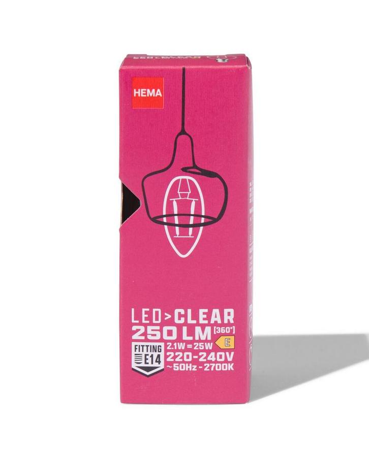 HEMA Led kaars clear E14 2.1W 250lm, Huis en Inrichting, Lampen | Overige, Nieuw, Verzenden