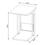 [en.casa] Bureau Dyrøy laptoptafel 56x48x37 cm wit eikenkleu, Huis en Inrichting, Tafels | Bijzettafels, Verzenden, Nieuw