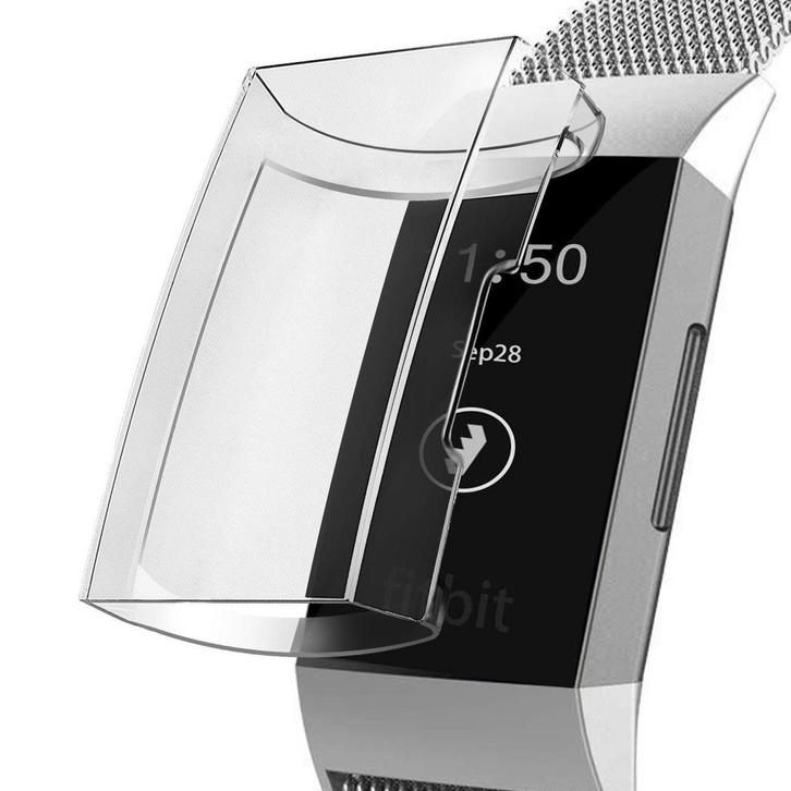 DrPhone Fitbit Charge 3/SE TPU Full-around Scherm Beschermer, Sieraden, Tassen en Uiterlijk, Smartwatches, Verzenden