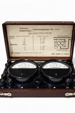 Ancien voltmètre et ampèremètre électromagnétique ,