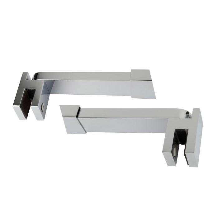 Stabilisatiestang Flamea rechthoekig glas/glas 90° - RVS, Doe-het-zelf en Verbouw, Hang- en Sluitwerk, Nieuw, Ophalen of Verzenden