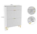 Wit Schoenenkastje met Lade en Dubbel Schoenenrek, Huis en Inrichting, Kasten | Schoenenkasten, Verzenden, Nieuw