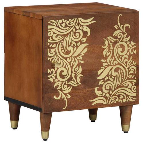 vidaXL Nachtkastje Honingbruin 40 x 33 x 46 cm massief, Huis en Inrichting, Slaapkamer | Nachtkastjes, Nieuw, Minder dan 45 cm