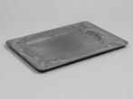 Actie onderbord loodlook 35*25cm. rechthoek brede rand, Ophalen of Verzenden, Nieuw