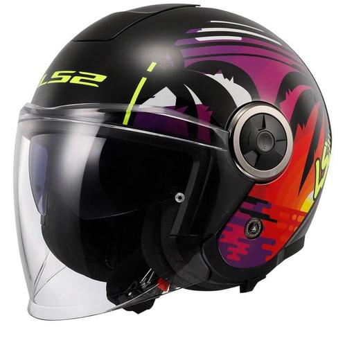 LS2 OF620 Classy Palm Zwart Jethelm, Motoren, Kleding | Motorhelmen, Jethelm, Heren, XXL, Nieuw met kaartje, Overige merken, Verzenden