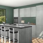 Beton parelgrijze keuken Kabul 19351, Verzenden, Nieuw