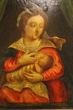 Anonymous - European School - 18th century - Madonna with, Antiek en Kunst