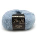 DROPS Kid-Silk Uni Colour - 08 licht denimblauw - Mohair G, Ophalen of Verzenden, Nieuw