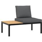 Loungebank aluminium zwart | retourdeal | 62%, Huis en Inrichting, Minder dan 75 cm, Ophalen of Verzenden, Minder dan 150 cm, Metaal