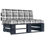 vidaXL Tuinmiddenbank pallet zwart geïmpregneerd grenenhout, Verzenden, Nieuw