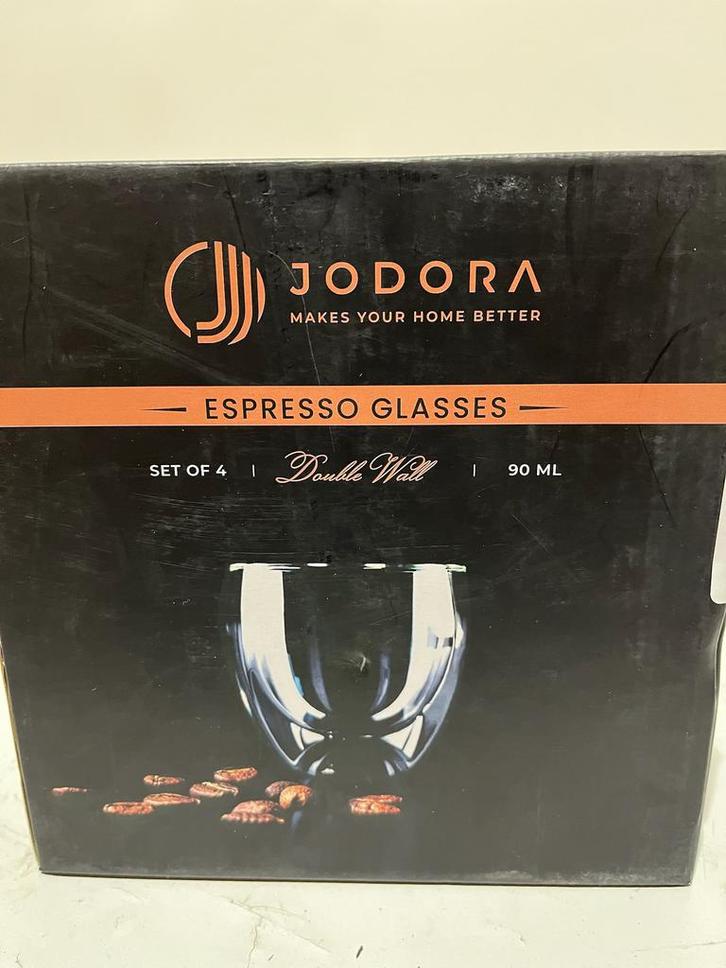 Espresso glazen kopjes Jodora, Huis en Inrichting, Keuken | Keukenbenodigdheden, Verzenden