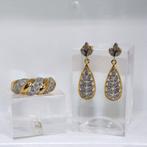 Zonder Minimumprijs - 3-delige sieradenset Zilver - 0.39ct., Sieraden, Tassen en Uiterlijk, Antieke sieraden