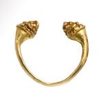 Oud-Grieks Goud Ring met leeuwenkoppen