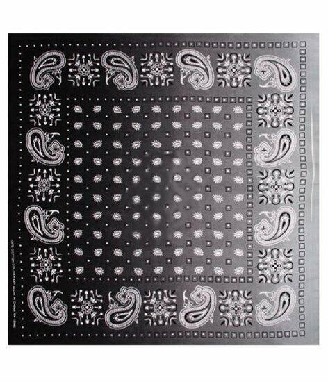 Bandana Zakdoek Paisley Print Zwart Grijs, Sieraden, Tassen en Uiterlijk, Uiterlijk | Haarverzorging