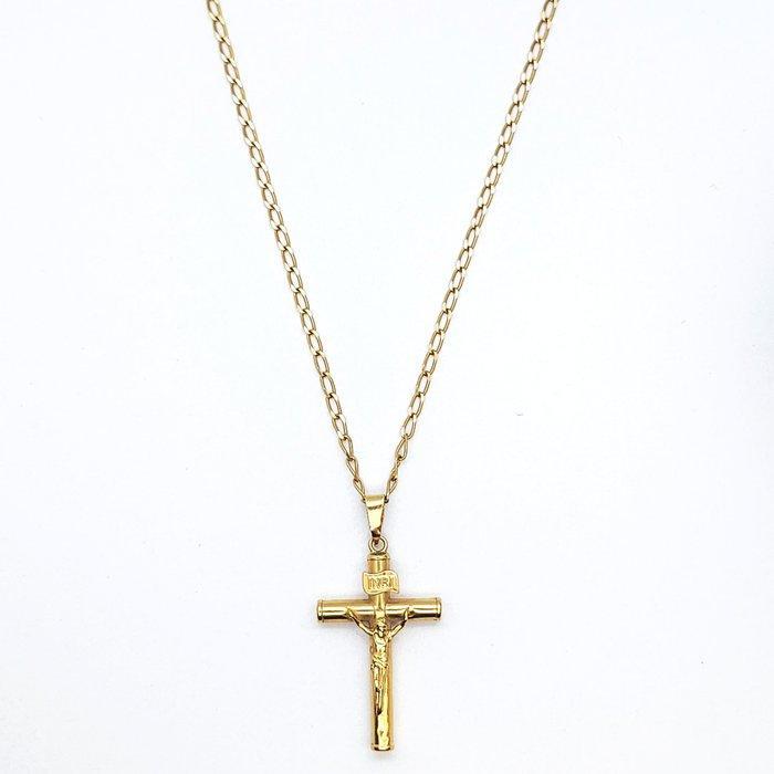 Ketting met hanger - 18 karaat Geel goud, Sieraden, Tassen en Uiterlijk, Antieke sieraden