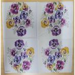 Ambiente - Cocktail servet - Pansies, Verzenden, Nieuw