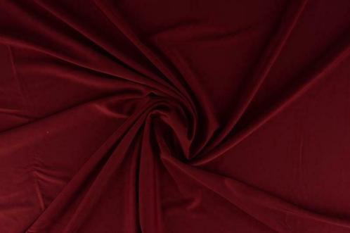 Lycra stof - Bordeaux rood - Per 10 of 50 meter, Hobby en Vrije tijd, Stoffen en Lappen, 120 cm of meer, 200 cm of meer, Rood