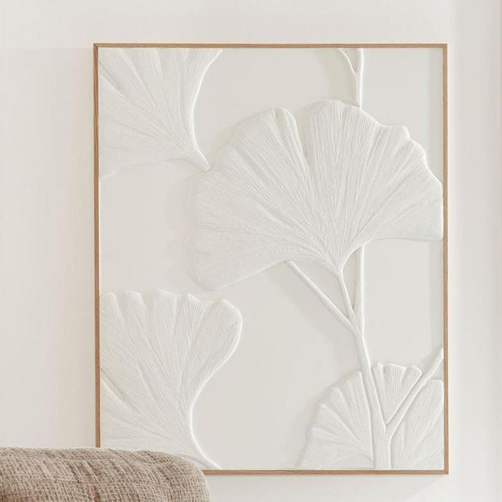 *WOONWINKEL* Must Living Japanese Ginko Leaf Jute Wandpaneel, Huis en Inrichting, Woonaccessoires | Schilderijen, Tekeningen en Foto's