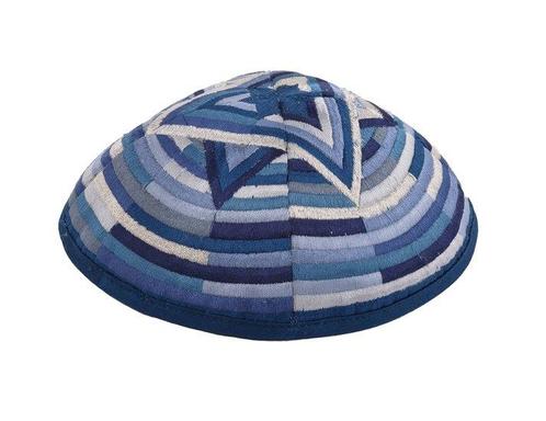 Keppeltje / Kippah van Yair Emanuel samengesteld uit blau..., Kleding | Heren, Hoeden en Petten, Verzenden
