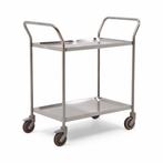 Gebruikte RVS wagens serveerkar met 2 etages, Ophalen of Verzenden, Gebruikt