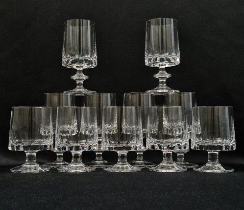 Drinkset (11) - Kristal - Wijn- en Whiskyglazen, Antiek en Kunst, Antiek | Meubels | Tafels