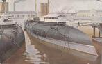 MILITAIR - Fransche Kustpantserschepen bij Cherbourg, 1907, Verzamelen, Verzenden, Gelopen