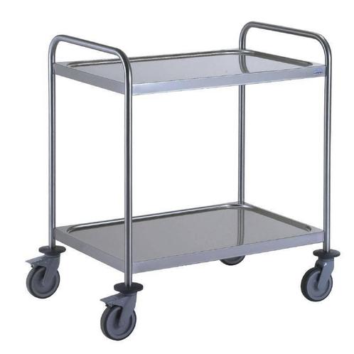 Serveerwagen met 2 bladen | RVS | GELAST | 53(h)x80cm, Zakelijke goederen, Horeca | Meubilair en Inrichting, Verzenden
