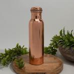 Puur koperen waterfles glad gepolijst ± 950 ml (zware, Nieuw