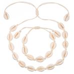 Fako Bijoux® - Schelpjes Ketting & Armband - Choker -, Verzenden, Nieuw