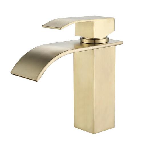 Gouden Waterval Wastafelkraan – Luxe &amp; Duurzaam, Doe-het-zelf en Verbouw, Sanitair, Nieuw, Rvs, Kraan, Verzenden