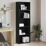 vidaXL Boekenkast 60x30x189 cm spaanplaat zwart eikenkleurig, Huis en Inrichting, Kasten | Boekenkasten, Verzenden, Nieuw, Overige houtsoorten