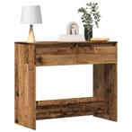 vidaXL Wandtafel 89x41x76,5 cm bewerkt hout oud houtkleurig, Huis en Inrichting, Tafels | Bijzettafels, Verzenden, Nieuw