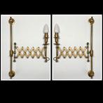 Schaarlamp (2) - Messing - Stel Wandlampen