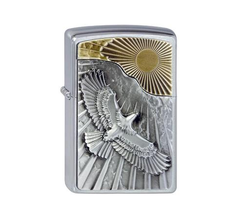 Zippo Eagle Sun-Fly emblem, Verzamelen, Rookartikelen, Aanstekers en Luciferdoosjes, Aansteker, Verzenden