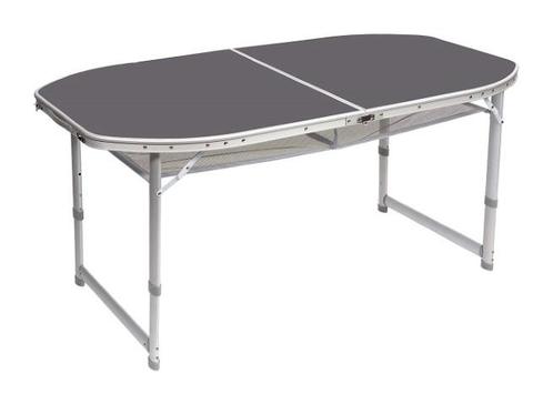 Bo-Camp Tafel Ovaal Koffermodel 150x80 cm (MDF) (MDF), Caravans en Kamperen, Kampeeraccessoires, Nieuw, Ophalen of Verzenden