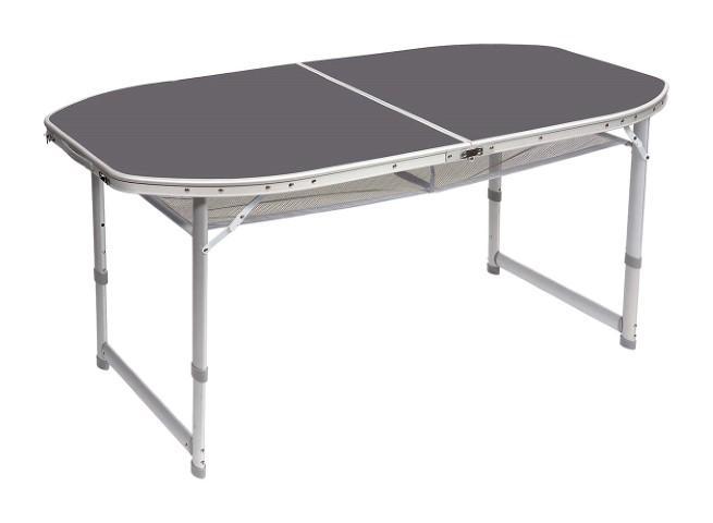 Bo-Camp Tafel Ovaal Koffermodel 150x80 cm (MDF), Caravans en Kamperen, Kampeeraccessoires, Nieuw, Ophalen of Verzenden