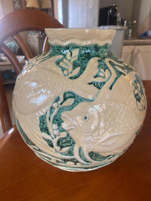 Vaas - Aardewerk - Art Deco - H. 45 cm, Antiek en Kunst, Antiek | Glas en Kristal