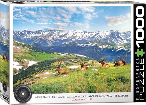 Mountain Elks Puzzel (1000 stukjes) | Eurographics - Puzzels, Hobby en Vrije tijd, Denksport en Puzzels, Nieuw, Verzenden