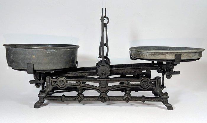 Balans of weegschaal - Ghisa, Messing - Antica Bilancia Mars, Antiek en Kunst, Antiek | Wandborden en Tegels