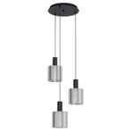 Moderne hanglamp rookglas, Paulina, Nieuw, Ophalen of Verzenden, Glas, 75 cm of meer
