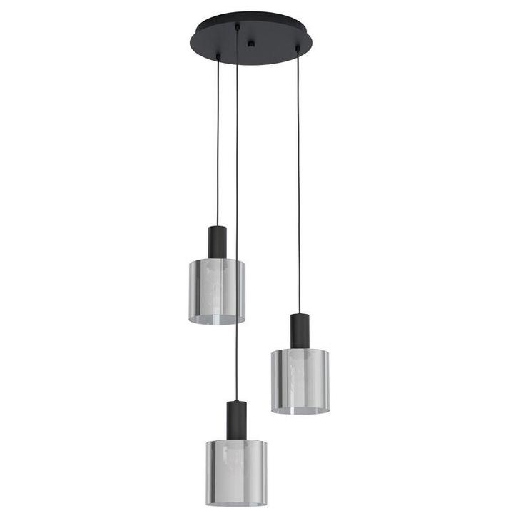 Moderne hanglamp rookglas, Paulina, Huis en Inrichting, Lampen | Hanglampen, Nieuw, Glas, 75 cm of meer, Ophalen of Verzenden