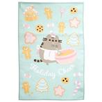 Theedoek lichtgroen Pusheen the Cat - Kerst NIEUW, Huis en Inrichting, Keuken | Textiel, Nieuw, Blauw, Ophalen of Verzenden