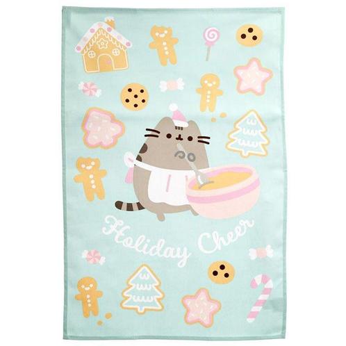 Theedoek lichtgroen Pusheen the Cat - Kerst NIEUW, Huis en Inrichting, Keuken | Textiel, Blauw, Nieuw, Ophalen of Verzenden