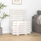 vidaXL Opbergbox 58x40,5x42 cm massief grenenhout wit, Huis en Inrichting, Woonaccessoires | Kisten, Verzenden, Nieuw
