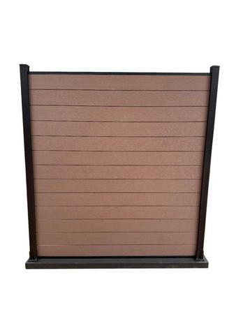Modulair Schutting Composiet Coffee 180x180 Cm (zonder beschikbaar voor biedingen