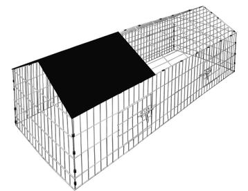 Monzana Konijnenhok - Konijnenren Zwart - Hamsterkooi - R... beschikbaar voor biedingen